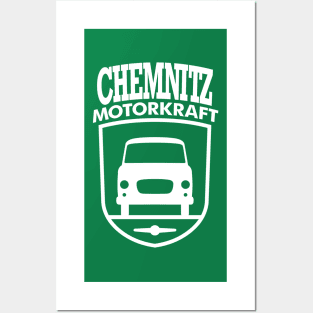 Barkas B1000 Motorkraft Chemnitz coat of arms (white) Posters and Art